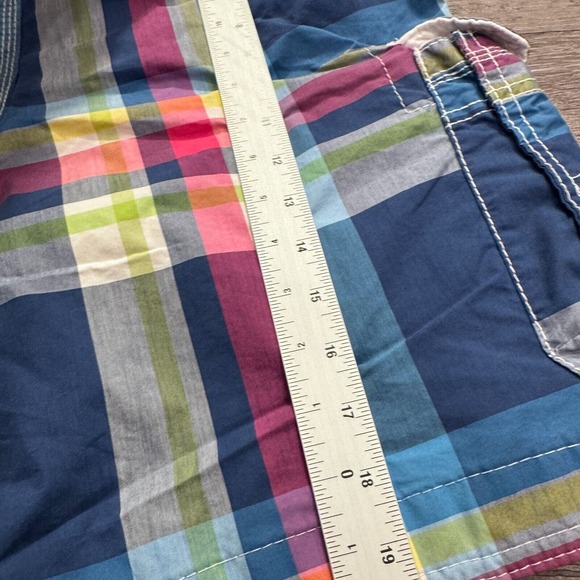 Abercrombie & Fitch Swim Trunks Mens Small Plaid Cargo Board Shorts Lined Madres - Picture 11 of 11